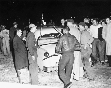 A group of armed Lumbee taking on the KKK members attempting to throw a rally in Maxton, N.C.